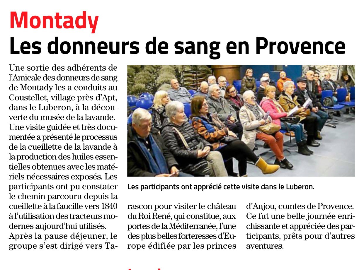 Article midi libre 07 02 2025 balade adsbm en provence