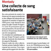 Article midi libre 27 09 2024 bilan collecte de montady