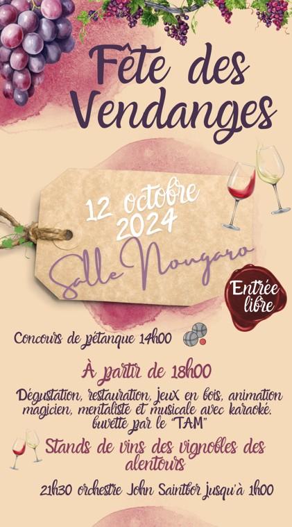 Affiche fete des vendanges 2024 montady