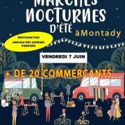 Affiche marche nocturne mairie de montady 7 juin 2024