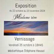 Affiche vernissage isabelle sallet maraussan 25 10 2024