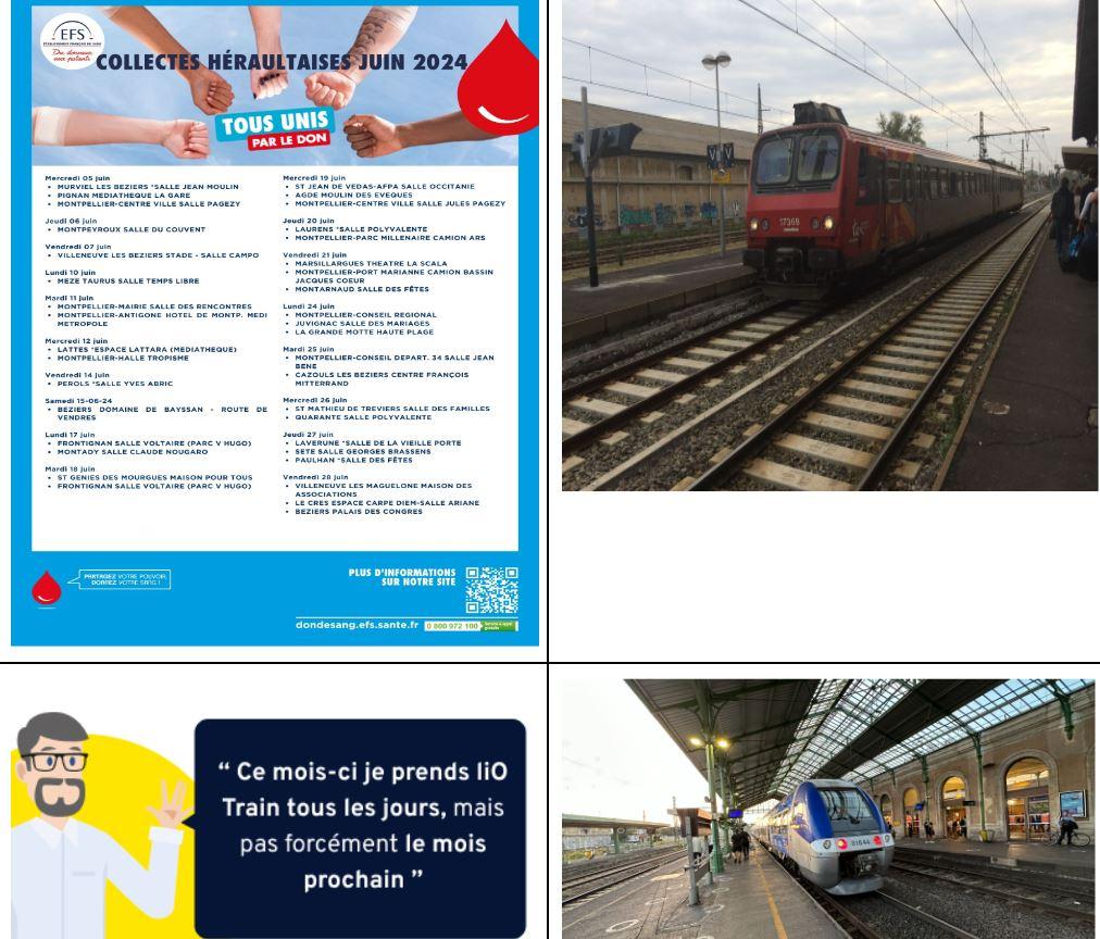 Promotion don du sang et ferroviaire herault juin 2024